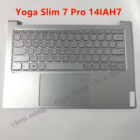 NEW CASE For Lenovo Yoga Slim 7 Pro 14IAH7 Laptop Palmrest Upper C-cover keyboard Backlight touchpad