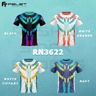 FELET RN JERSEY RN3622 Badminton Shirt Badminton Baju 100% Original by FELET