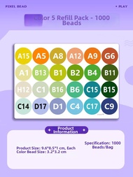 Childrens Supplement Perler Beads 2.6mm 1000 Pieces