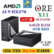 ORE X11 AMD Ryzen AI 9 HX370 Windows Mini PC 64GB DDR5 RAM 4TB NVME SSD Gaming PC Gaming Desktop CPU