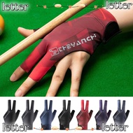 LETTER 1Pcs Billiards Glove, Left Right Hand Non Slip Stickers Three Finger Glove, Breathable Traini