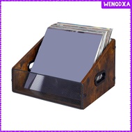 [Wenodxa] Vinyl Records Storage Holder Tabletop Portable Shelf for CD Files Albums
