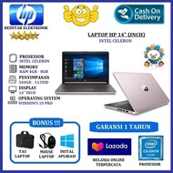 LAPTOP HP INTEL CELERON N4000 LAYAR 14" RAM 4GB HDD 1TB GARANSI 1 TAHUN BONUS MOUSE+TAS LAPTOP