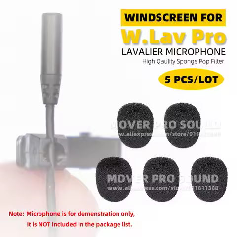 SnapVox Compatible With Deity W Lav Pro Theos Lavalier Microphone Windscreen Foam Sponge W.LAV Tie C