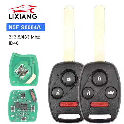 LIXIANG 2/3/4 Buttons For Honda Civic EX Si 2006 - 2013 Remote Car Key 313.8Mhz 433Mhz ID46 PCF7961 