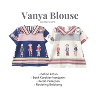 [✅Ready] Blouse Batik Karakter Lengan Pendek - Vanya Blouse