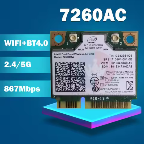 Dual Band Wireless-AC7260 7260HMW 7260AC 7260HMWAC half Mini PCI-e BT4.0 Wireless Card for HP EliteB