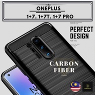 OnePlus 7/OnePlus 7T/OnePlus 7 Pro/1+7/1+7T/1+7 Pro Carbon Fiber Brushed Line Medium Hard TPU Phone 