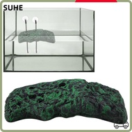 LUCKY-SUHE Turtle Basking Island, Safe Floating Turtle Floating Island, Ornament Green Suction Cup R