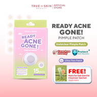 [ NEW ] True to Skin - Ready Acne Gone! Pimple Patch 15pcs Ultra Thin - Sticker penghilang jerawat d