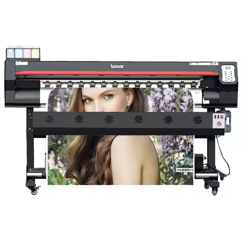 Large Format 5Ft 1.6M Inkjet Eco Solvent Printer Locor Dual I3200 Xp600 Head Flex Banner Vinyl Canva