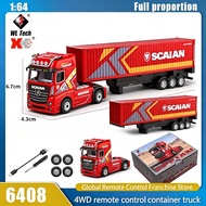 Wltoys 6408 1:64 RC Car Mini Alloy 4WD Container Truck Drift Racing 2.4G Remote Control Tractor with
