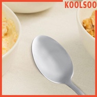 [Koolsoo] Stainless Spoon Gift, Cooking Utensil Engraved Ice Cream Spoon Serving Spoon for Camping Trip Picnic,