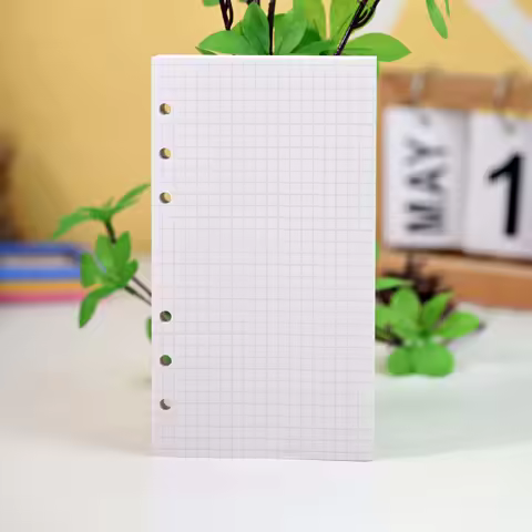 A6 45 Sheets A6 6-hole loose leaf refill paper with lined grid dot blank 4 styles, inserts for A6 6