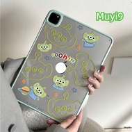 Fashion Creative Cartoon Funny Cute Green Alien Acrylic Shell For IPad10.2 Shell 2022Ipad10th Cover Ipad Air2 Cover Air4/5 10.9 Anti-fall Case Pro10.5 Pro11 Cover Ipad9th Shell