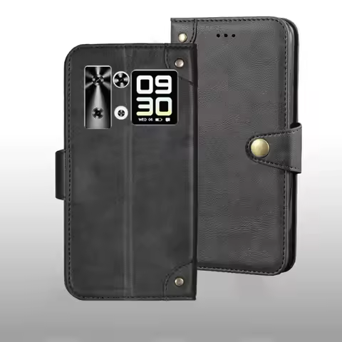 For Cubot P90 Case Metal Buckle Retro Leather Back Case Cover for Cubot P90 Fundas