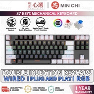 ⚡In Stock⚡RGB 87 Keys Mechanical Gaming Keyboard 87keys Colorful LED Illuminated Backlit Gaming Keyb