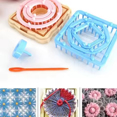 9Pcs/ Set DIY scarf sock knitting device Flower Loom Petals Knitted Crochet Yarn Sewing Tool for Kni