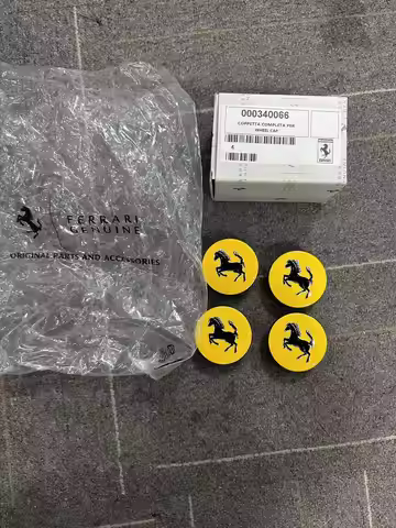 Cap For Ferrari 458 488 F12 FF 430 3DEmblem Badge 4 Pieces Original Wheel Hub