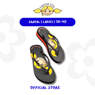 Surfer Girl Big Summer Head Wedges Ladies Sandal 252LFSN002BLK | Sandal wanita | Sendal Perempuan |