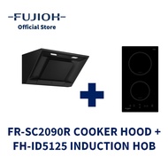 FUJIOH FR-SC2090R Inclined Cooker Hood (Recycling) + FH-ID5125 Domino Induction Hob with 2 Zones