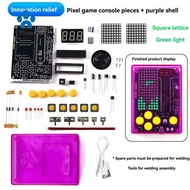 DIY Pixel Game Kit Mini Pixel Game Console with Voice Electronics DIY Soldering Project Practice Sol