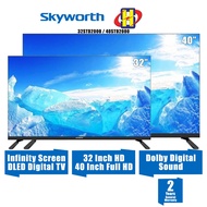 Skyworth LED TV (32Inch HD / 40Inch Full HD) DLED Brilliantly Clear Enhancer Digital TV 32STD2000 / 40STD2000