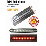 Lampu Brek Ketiga LED Proton Waja Merah Dengan Denyar(Stok Sedia)