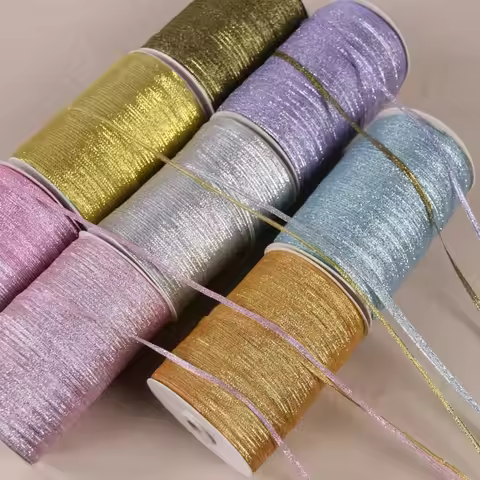3mm Glitter Color Onion Ribbon Glitter Chrismas Wedding Decor Cake Candy Box Packaging Wrap Onion Fa