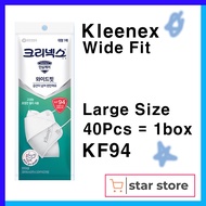 [Kleenex]KF94 KOREA 3D Medical Mask Large Size 40Pcs/Disposable, Individual packing, Made in Korea/ medical face mask/health beauty/supplies mask/health