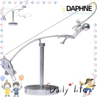 DAPHNE-HOME Kinetic Fishing Sculpture, Handmade Gift The Fisherman Balancing Sculpture, Creative Des