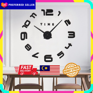 [LAZCHOICE] Frameless Modern Design 3D DIY Numbers Wall Clock for House Decoration in Living Room and Bedroom (Jam Dinding Bilik Tidur Ruang Tamu Hiasan Deko Rumah Tanpa Bingkai Reka Bentuk Moden dengan Nombor 3D yang Boleh Dibuat Sendiri)