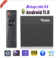 Tanix กล่องทีวี X4 Amlogic S905X4 11 2.4G 5G Dual Wifi 100M 4K คีย์บอร์ด I8เสริม Vs X96 Max X96q Mec