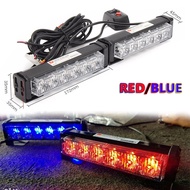 Automotive Federal Signal DRL Steady and Strobe Light Red and Blue 12v Universal Install