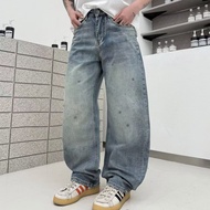AN78 Chrome Hearts Four Seasons Cross Patch Stretch Jeans for Couples