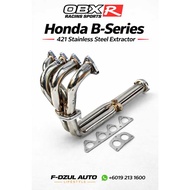 OBX Racing Stainless Extractor 421 Honda B16A B16B B18C B20B