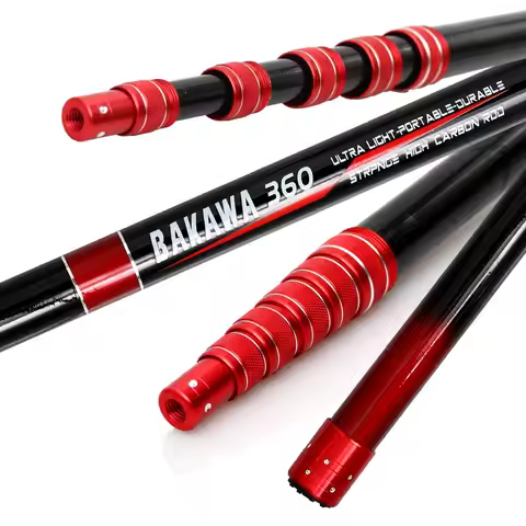 BAKAWA Telescopic Carbon Fishing Nylon Landing Dip Rod Nets 4m 3m 3.6m Portable