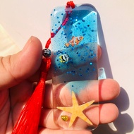 Real starfish Bookmark with blue sea (add name upon request) handmade epoxy resin given to Lilande B