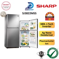Sharp Refrigerator 2 Door Inverter 380L Fridge Peti Sejuk Peti Ais 2 Pintu Inverter Murah Jimat Elek