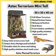 Exo Terra Aztec Glass Terrarium Mini Tall 30x30x45cm PT2591 Reptile Habitat Aztec tank ancient pre-C