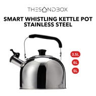 Zebra Smart Whistling Kettle Pot Stainless Steel 3.5L 6L Capacity [Durable Stylish Design for Hot Water]