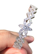 Thai Shop Ct s925 cz Bracelet 8-Pointed Diamond Circumference 17cm