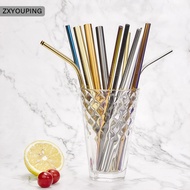 304 Stainless Steel Straw Juice Coffee Drink Metal Straw Reusable Portable Eco-friendly Tableware