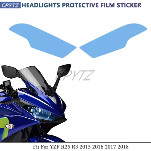 Fit For YZF R25 R3 2015 2016 2017 2018 Transparent Scratch Resistant Headlights Protective Film Stic