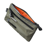 Zip Clutch with Hand StrapLarge capacity waterproof mens hand-held zipper bag multifunctional storag