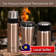 [ Local Ready Stocks ] iGOZO TRIO VACUUM INSULATED THERMALWARE FLUSK TERMOS PANAS