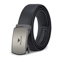 WILLIAMPOLO | เข็มขัดผู้ชายหัวเข็มขัดอัตโนมัติ หนังแท้เกรดบน