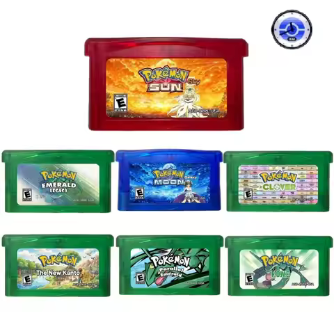 GBA Real-time Clock Game Cartridge, Sun Sky ，Light Platinum，Rowe， RTC Pokémon English Game Cartridge