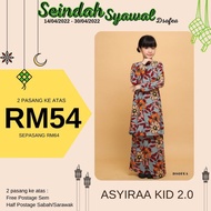 Dsofea | Baju Kurung Kids Ironless (Edisi Raya) | Asyiraa Kid 2.0 (2-10)