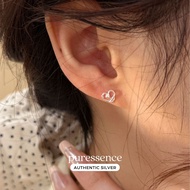 Rose Heart Studs  Earrings for Women Gift Gold Jewelry  ER206